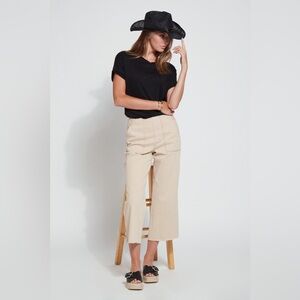 NWT Lysse Knit Denim Wide Leg Pants L